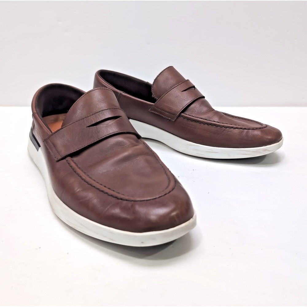 Wolf & Shepherd Crossover Penny Loafer Mens 13 M Brown Leather Shoes Portugal